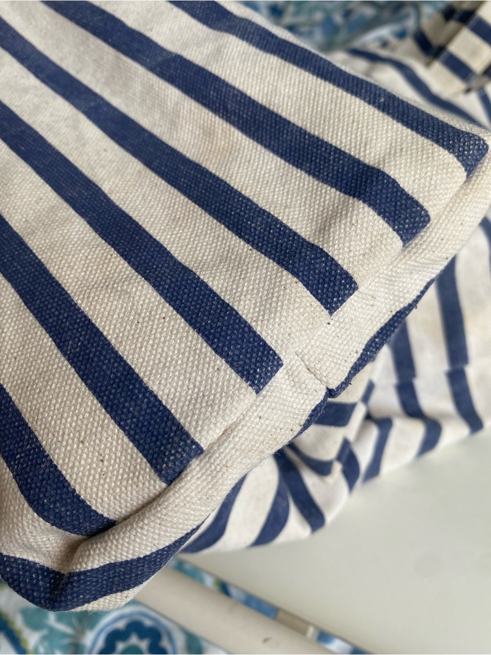 Baggu Duck Bag Sailor Stripe, Navy and White , Tote Bag, Nautical, Washable - Picture 11 of 17